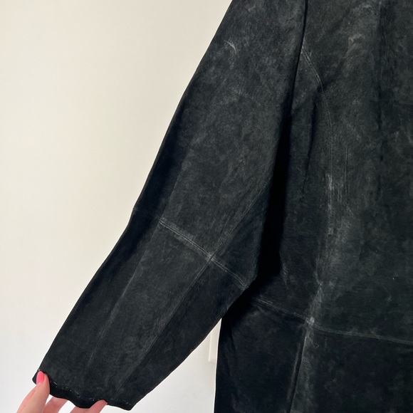 Bernardo | black suede coat - XL - Picture 4 of 8